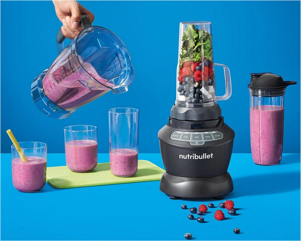 Nutribullet 1200 Watts 64 oz. Full-Size Blender Combo NBF50500, Dark Gray. (Condition: New) - Image 9