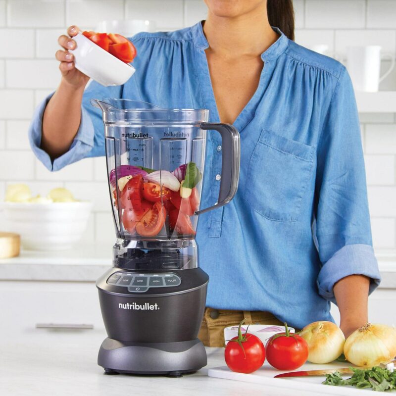Nutribullet 1200 Watts 64 oz. Full-Size Blender Combo NBF50500, Dark Gray. (Condition: New) - Image 6