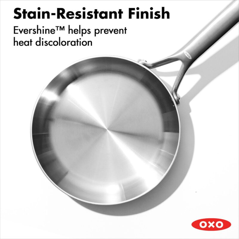 OXO Mira 3-Ply Stainless Steel 8-in. Frypan - Image 3