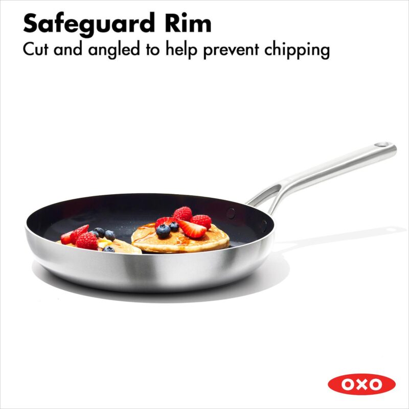 OXO Mira 3-Ply Stainless Steel 12-in. Non-Stick Frypan - Image 2