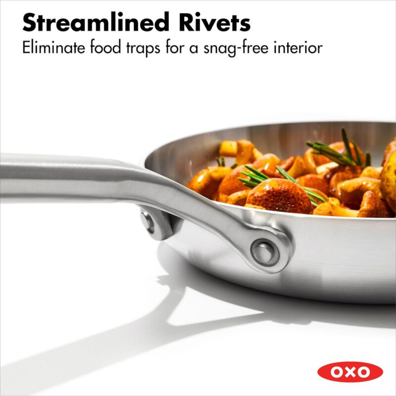 OXO Mira 3-Ply Stainless Steel 8-in. Frypan - Image 5