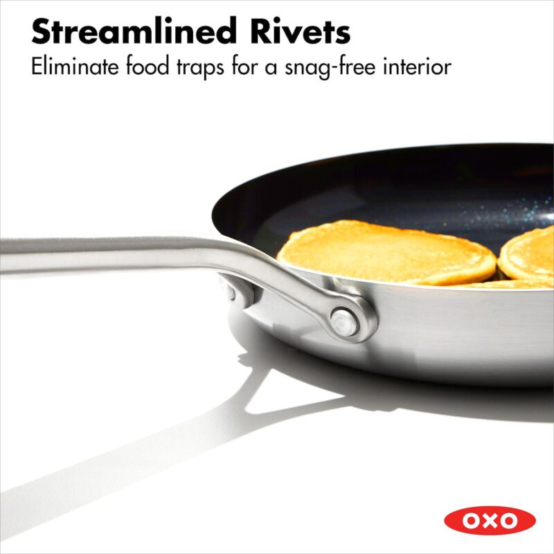 OXO Mira 3-Ply Stainless Steel 12-in. Non-Stick Frypan - Image 6