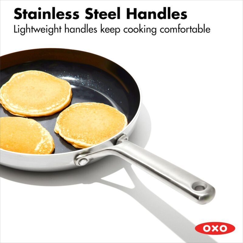 OXO Mira 3-Ply Stainless Steel 12-in. Non-Stick Frypan - Image 5