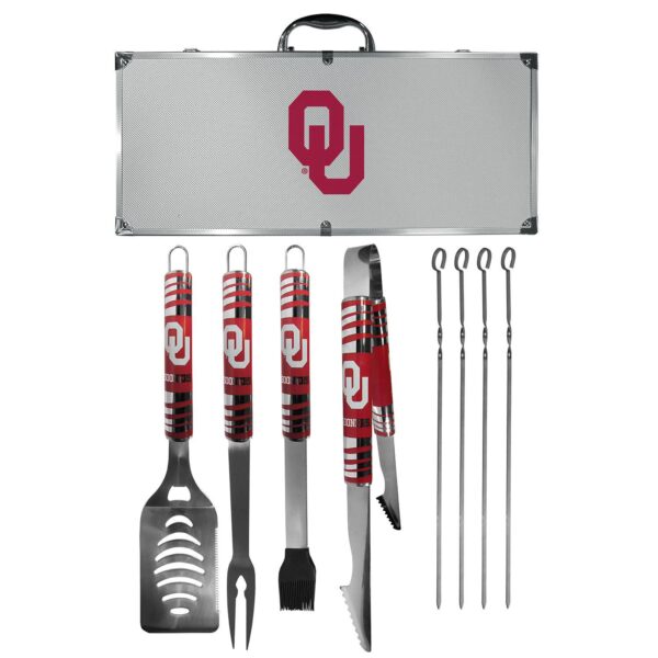 Oklahoma Sooners Tailgater 8-Piece BBQ Grill Set