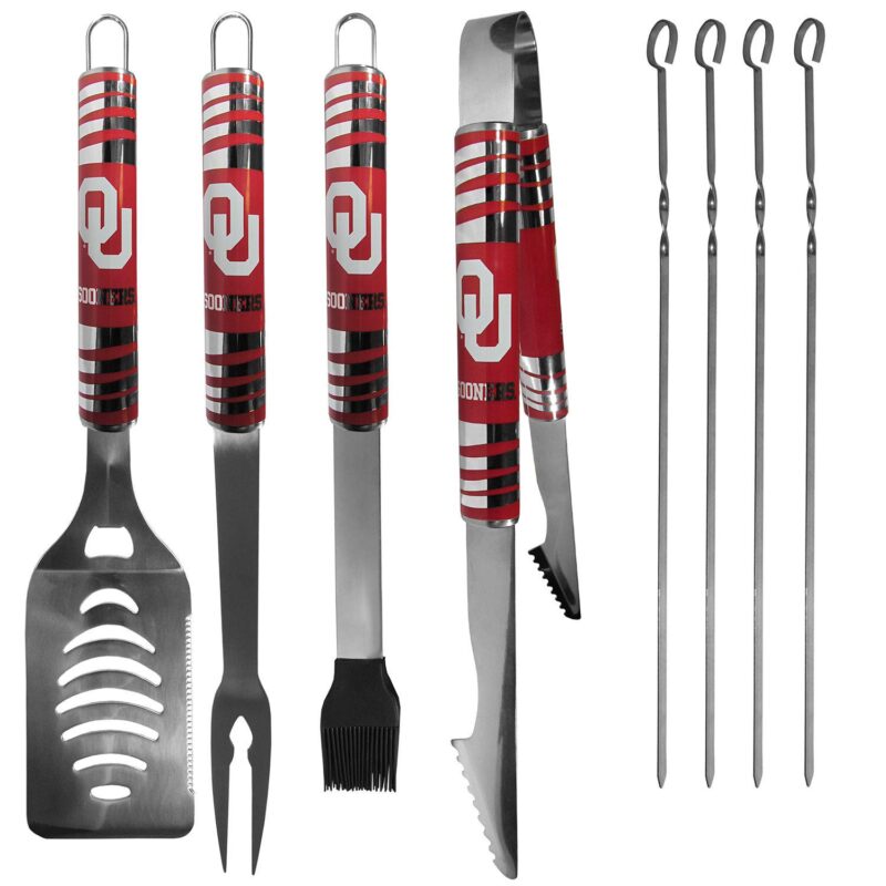 Oklahoma Sooners Tailgater 8-Piece BBQ Grill Set - Image 2