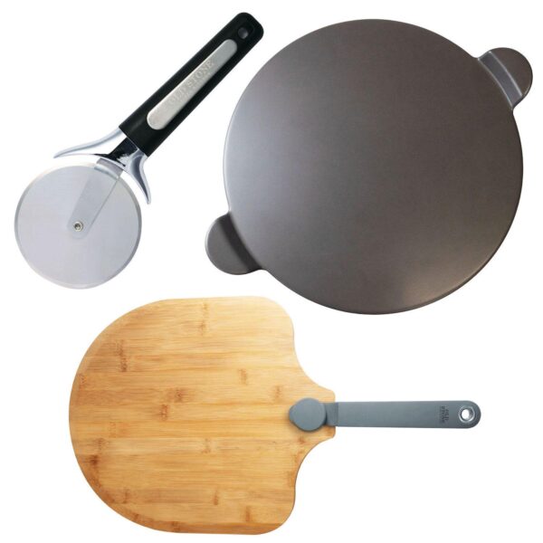 Old Stone 3-piece Glazed Pizza Stone Set