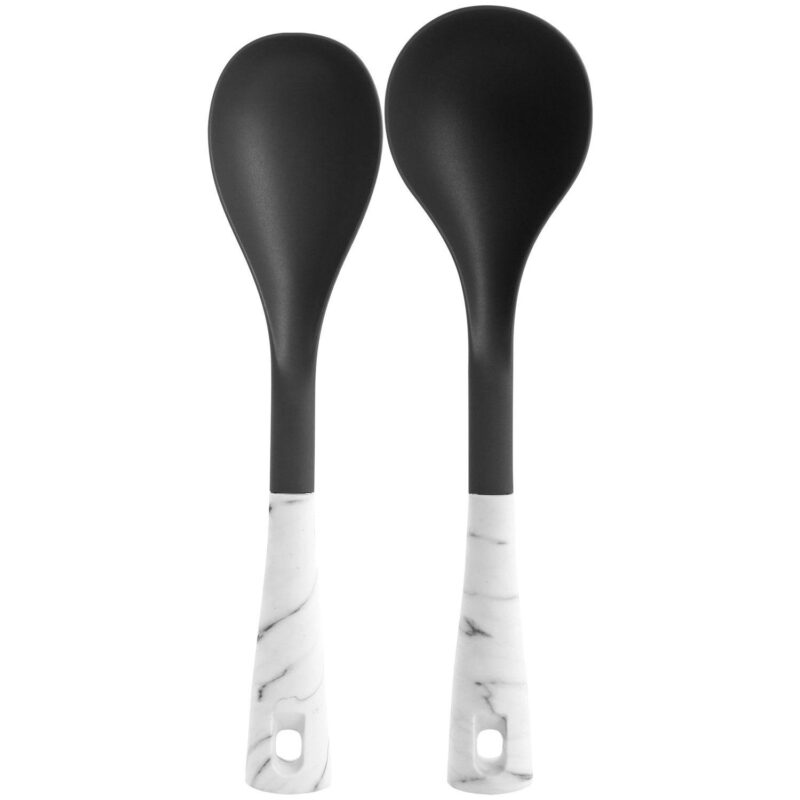Oster 5 Piece Nylon Kitchen Tool Set in White Marble - Image 3
