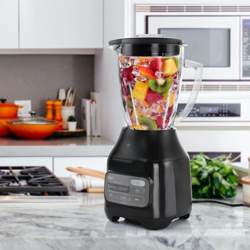 Oster 800 Watt 6 Cup One Touch Blender with Auto Program in Black - Image 5