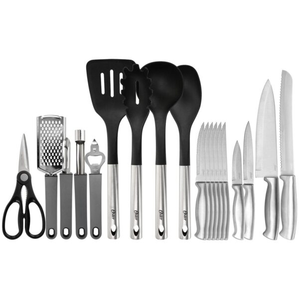 Oster Cocina 19 Piece Nylon and Stainless Steel Kitchen Tool and Utensil Set