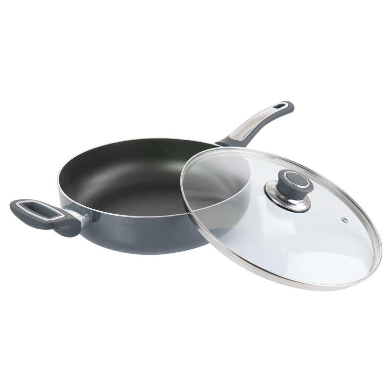 Oster Cocina 3.5 Quart Aluminum Saute Pan with Lid - Image 3