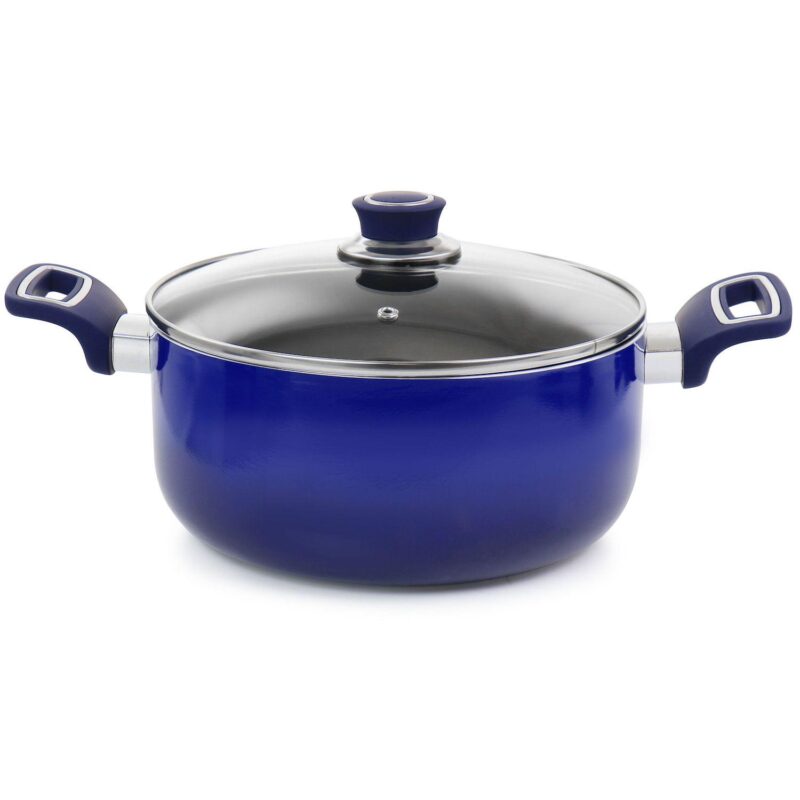 Oster Cocina 7 Piece Non Stick Aluminum Cookware Set in Blue - Image 3
