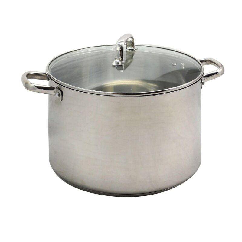 Oster Cocina Adenmore 16 Quart Stainless Steel Stock Pot With Tempered Glass Lid - Image 3