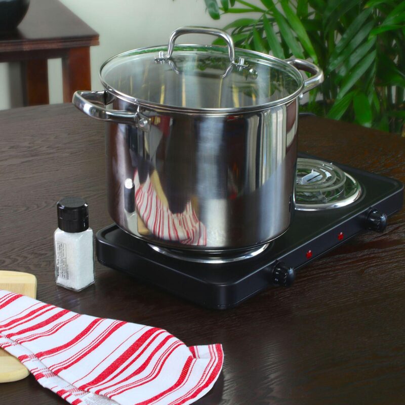 Oster Cocina Adenmore 12 Quart Stainless Steel Stock Pot With Tempered Glass Lid - Image 5