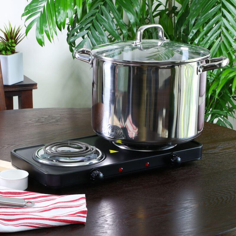 Oster Cocina Adenmore 16 Quart Stainless Steel Stock Pot With Tempered Glass Lid - Image 4