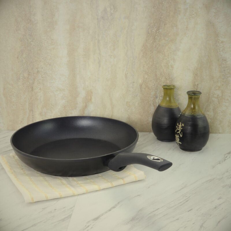 Oster Cocina Allston 12 Inch Aluminum Nonstick Frying Pan in Black - Image 4