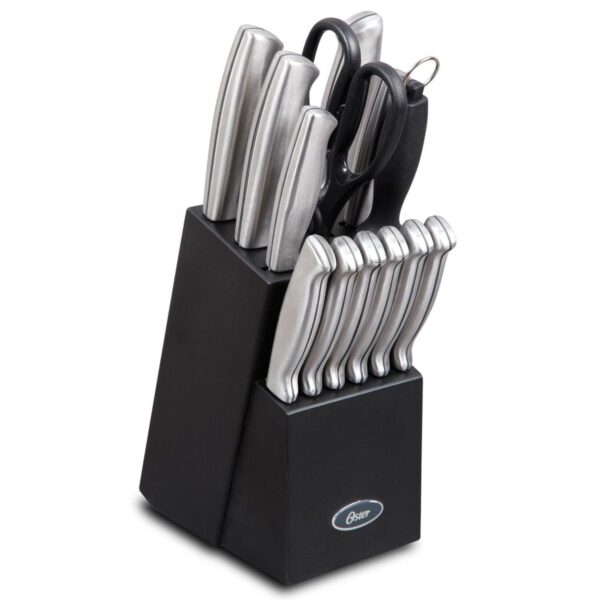 Oster Cocina Baldwyn 14 Piece Stainless Steel Cutlery Block Set