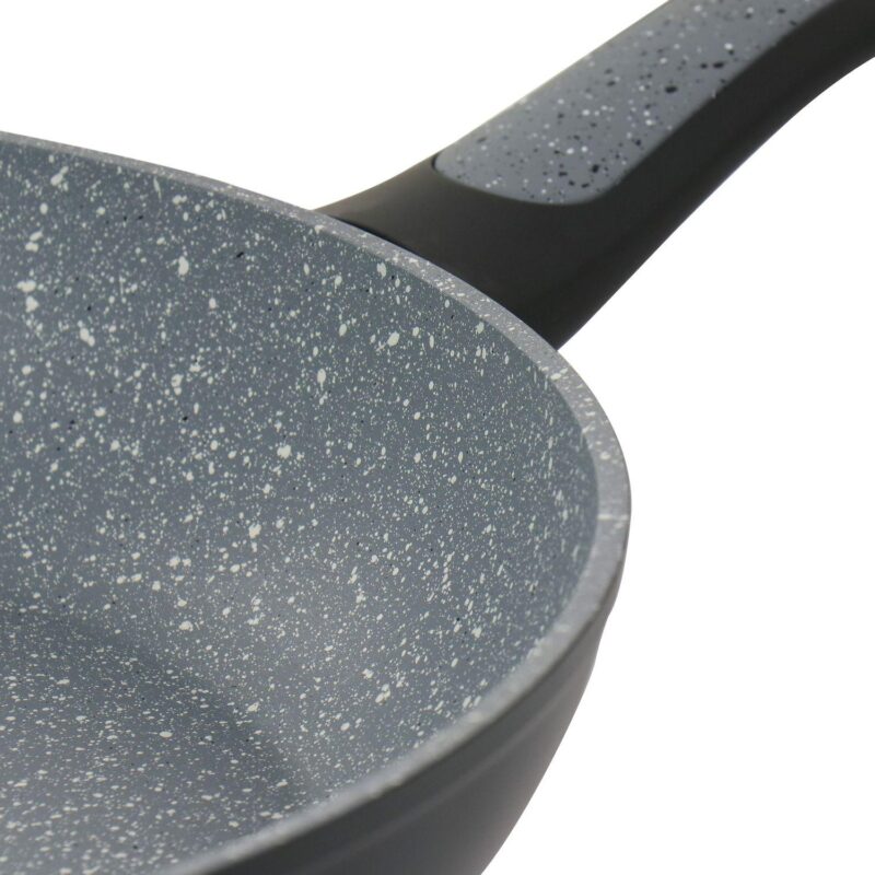Oster Cocina Bastone 12 Inch Aluminum Nonstick Frying Pan in Speckled Gray - Image 3