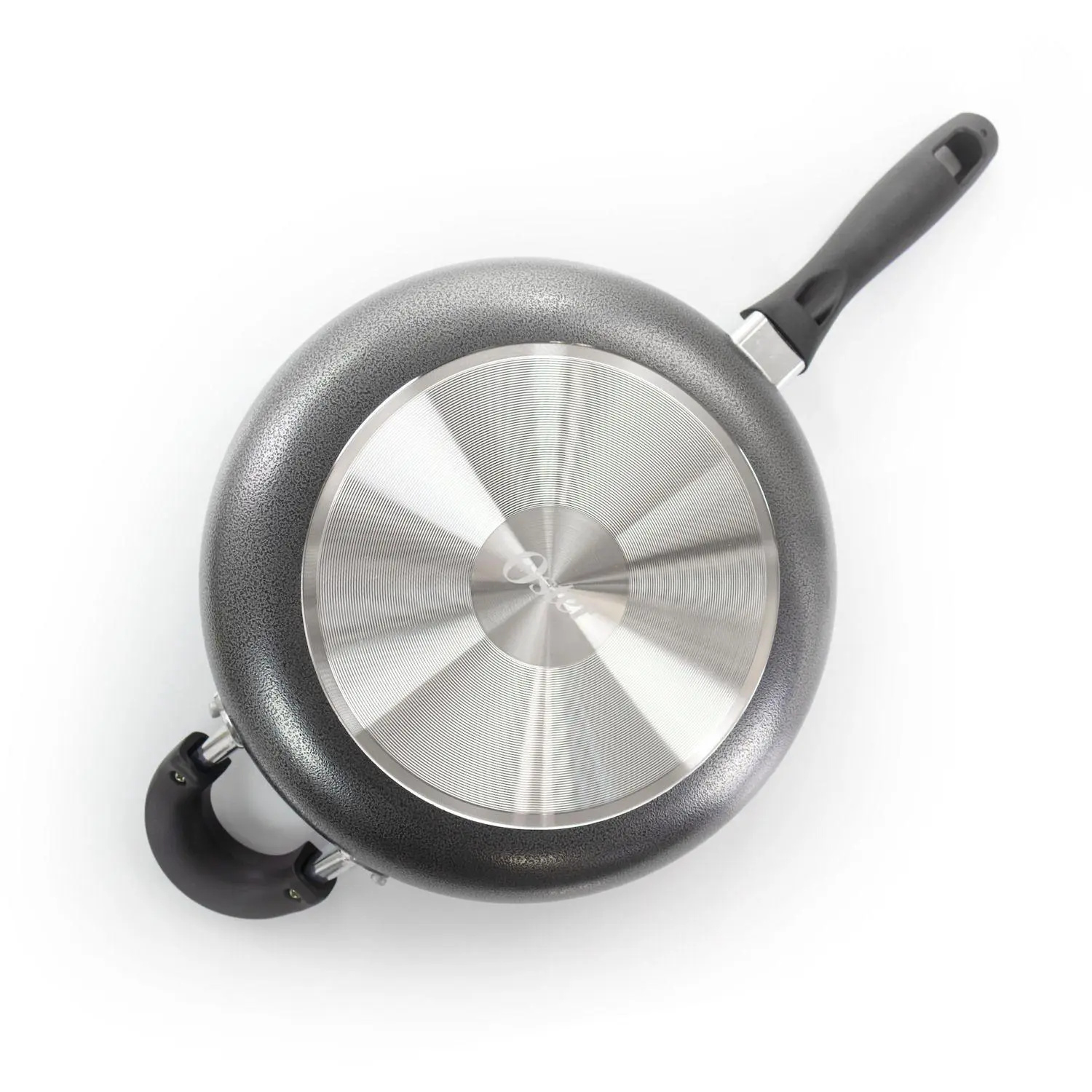 Oster Cocina Clairborne 10.25 Inch Aluminum Saut Pan with Lid in Charcoal Grey 3 Oster Cocina Clairborne 10.25 Inch Aluminum Saut Pan with Lid in Charcoal Grey - Image 3