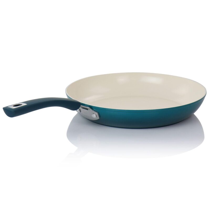 Oster Cocina Corbett 12 Inch Nonstick Aluminum Frying Pan in Blue - Image 2