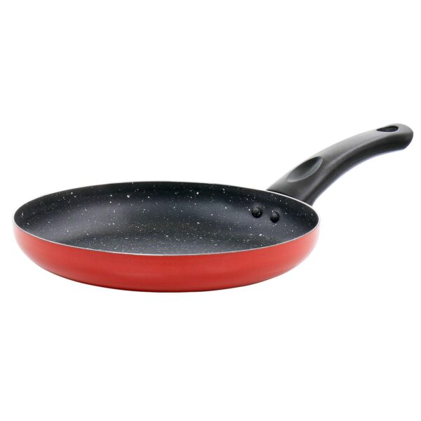 Oster Cocina Luneta 9.5 Inch Aluminum Nonstick Frying Pan in Red