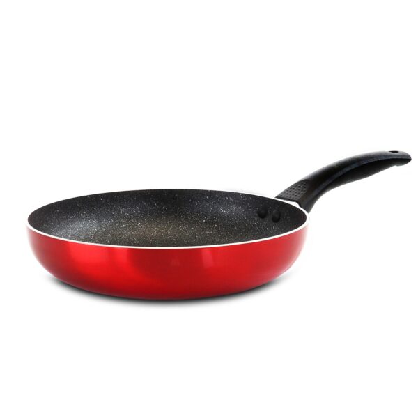 Oster Cocina Merrion 9.5 Inch Aluminum Frying Pan in Red with Bakelite Handle