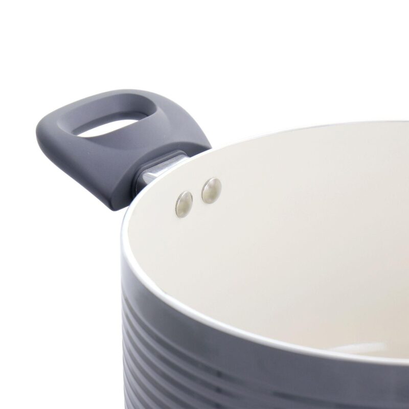 Oster Cocina Ridge Valley 6 Quart Aluminum Nonstick Dutch Oven in Grey - Image 5