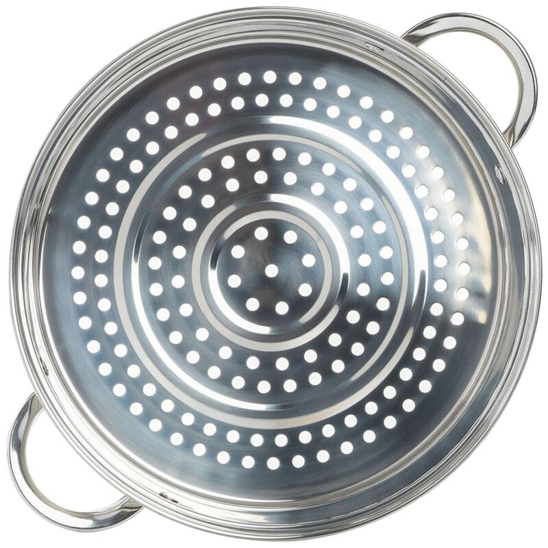 Oster Cocina Sangerfield 3 Piece 11 Inch Stainless Steel Everyday Pan with Steamer and Lid - Image 4