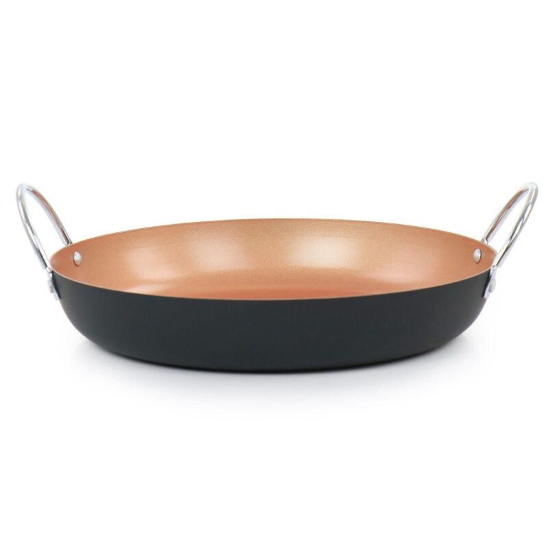 Oster Cocina Stonefire Carbon Steel Nonstick 11 Inch Paella Pan in Copper - Image 2