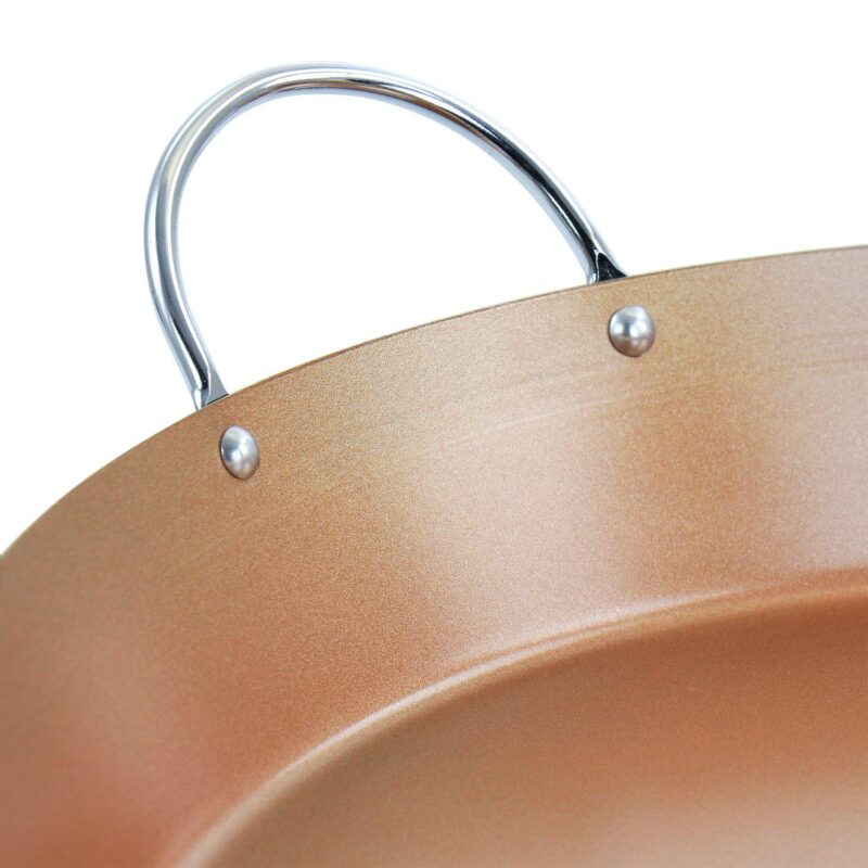 Oster Cocina Stonefire Carbon Steel Nonstick 16 Inch Paella Pan in Copper - Image 5