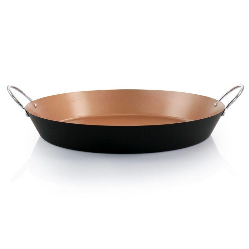 Oster Cocina Stonefire Carbon Steel Nonstick 16 Inch Paella Pan in Copper - Image 2