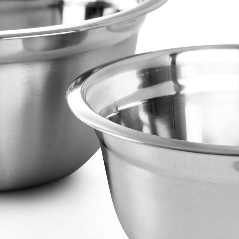 Oster Rosamond 3 Piece Stainless Steel Mixing Bowl Set in Silver - Image 4