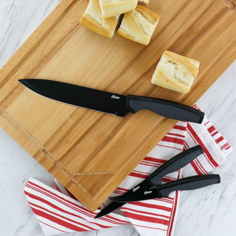 Oster Slice Craft 3 Piece Stainless Steel Cutlery Set in Black - Image 5