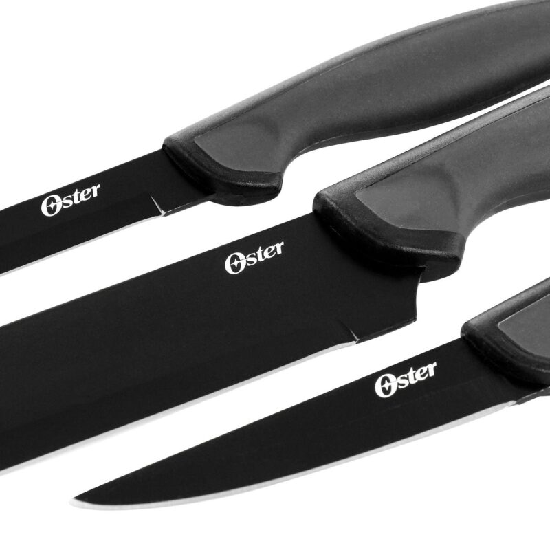 Oster Slice Craft 3 Piece Stainless Steel Cutlery Set in Black - Image 4
