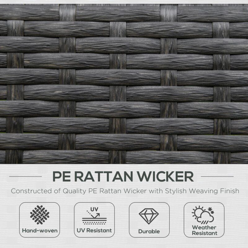 Outdoor Patio Rattan Rock Chair W/Ergonomic Design, Aluminum Tube - Image 4