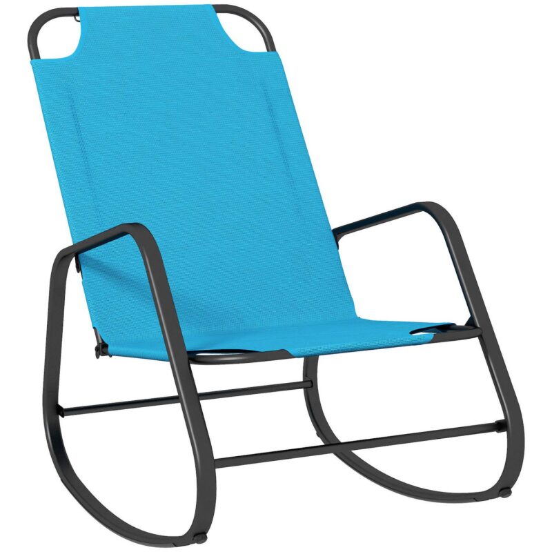 Outsunny Garden Rocking Chair For Patio, Balcony, Porch - Image 2