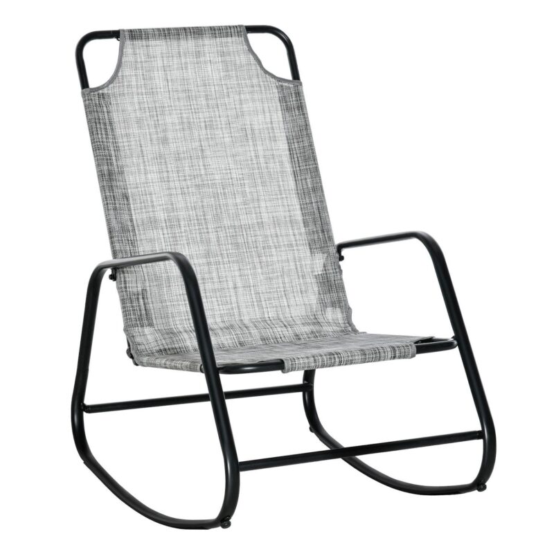 Outsunny Garden Rocking Chair For Patio, Balcony, Porch - Image 6