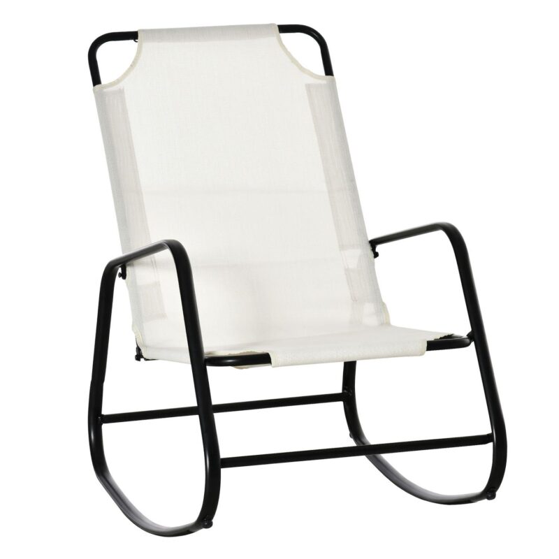 Outsunny Garden Rocking Chair For Patio, Balcony, Porch