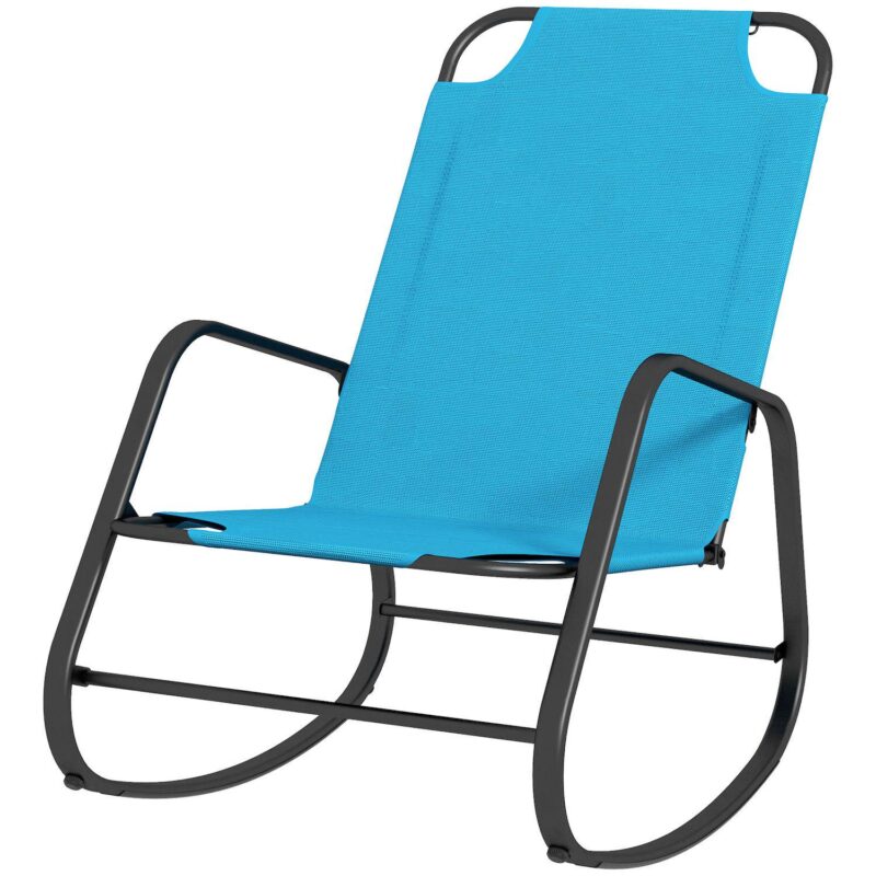Outsunny Garden Rocking Chair For Patio, Balcony, Porch - Image 7