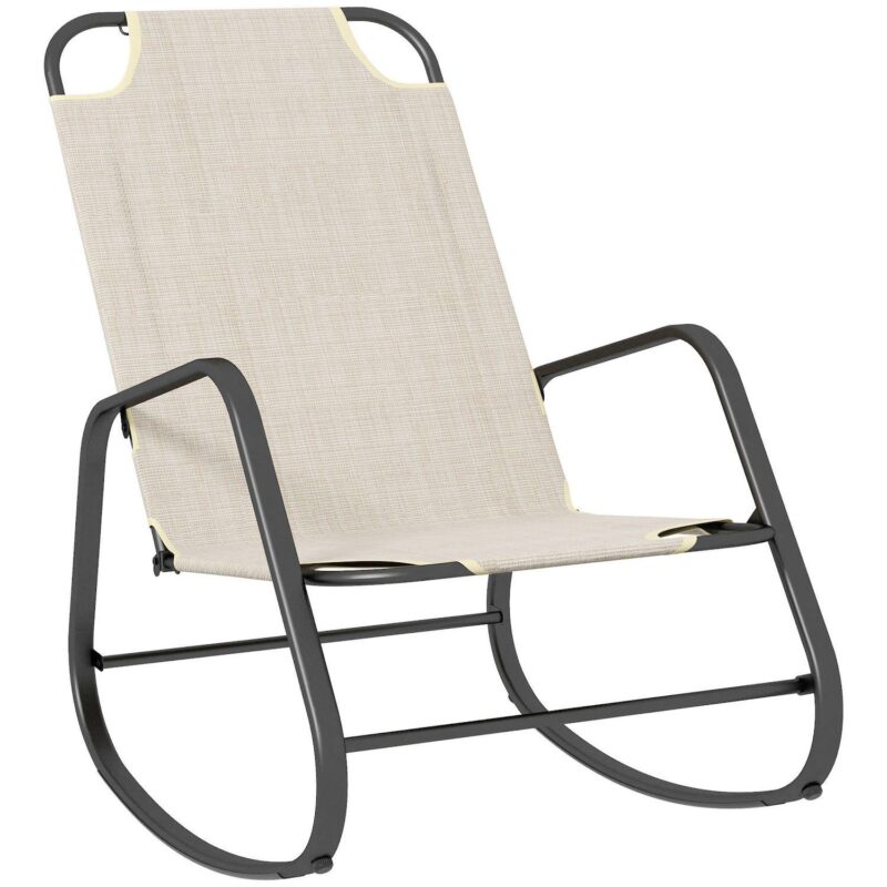 Outsunny Garden Rocking Chair For Patio, Balcony, Porch - Image 8