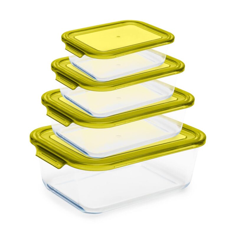 Oven Safe Glass Food Storage Container Set with Plastic Lids - Image 6