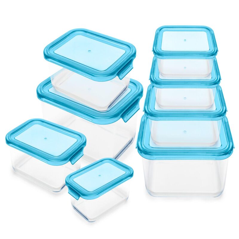 Oven Safe Glass Food Storage Container Set with Plastic Lids - Image 5