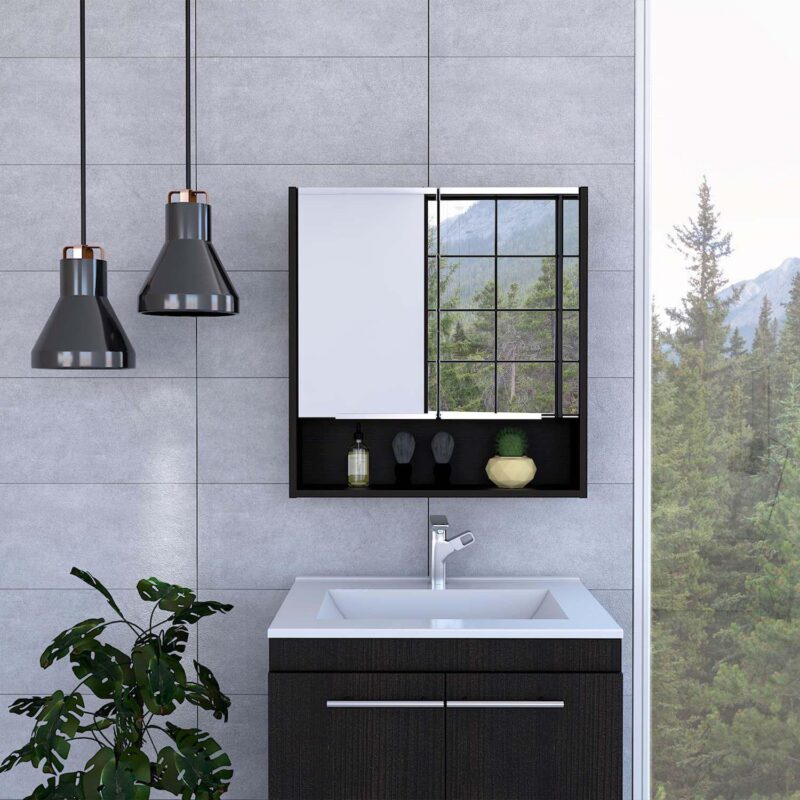 Ozark 24  Medicine Cabinet With Mirror, One Shelf - Image 2