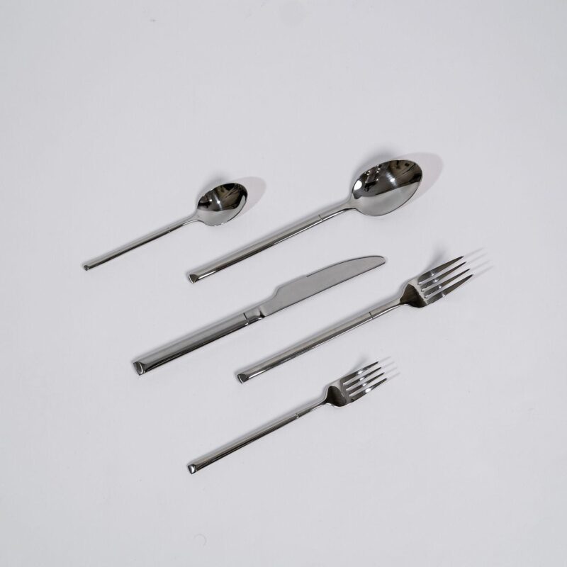 Ozarke Malta Cutlery Set, Stainless Steel, Shiny Silver - Set of 20 - Image 3