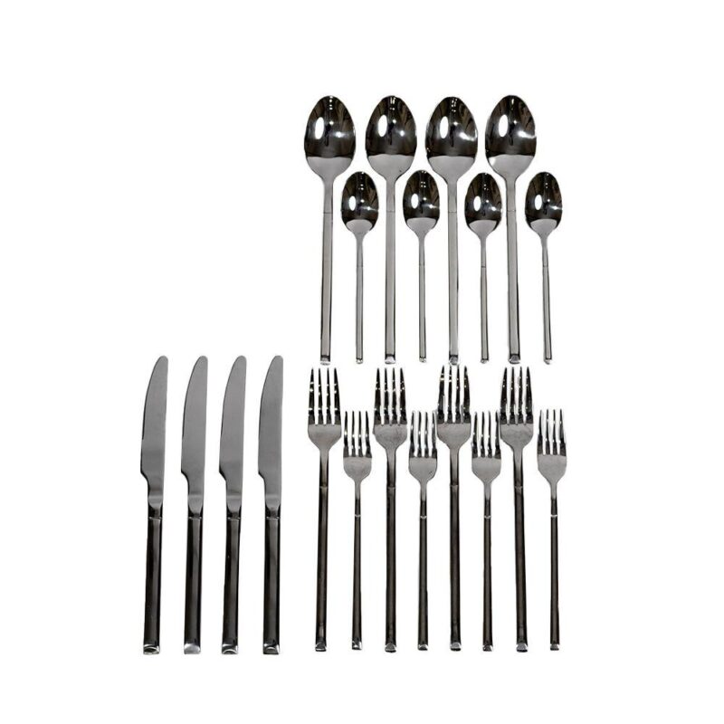 Ozarke Malta Cutlery Set, Stainless Steel, Shiny Silver - Set of 20 - Image 5