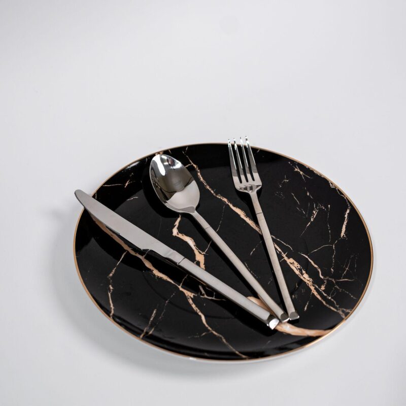 Ozarke Malta Cutlery Set, Stainless Steel, Shiny Silver - Set of 20 - Image 4