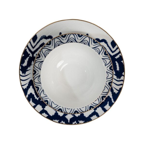 Ozarke's Parker Blue Designed Plates Set