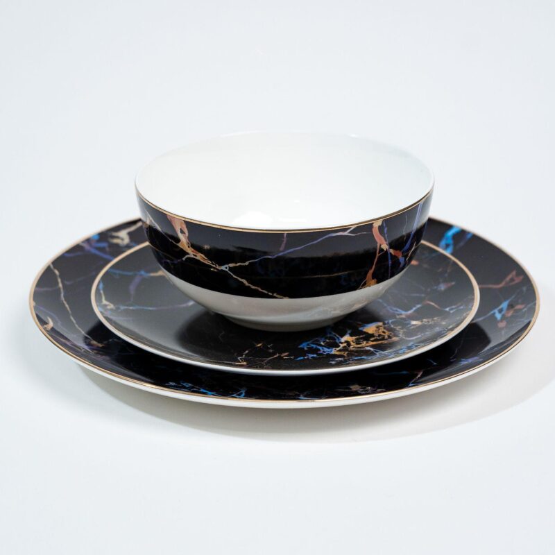 Ozarke's Pathway Black Marble Plates Set - Image 2
