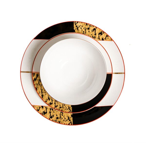 Ozarke's Tigress Golden Black Plates Set