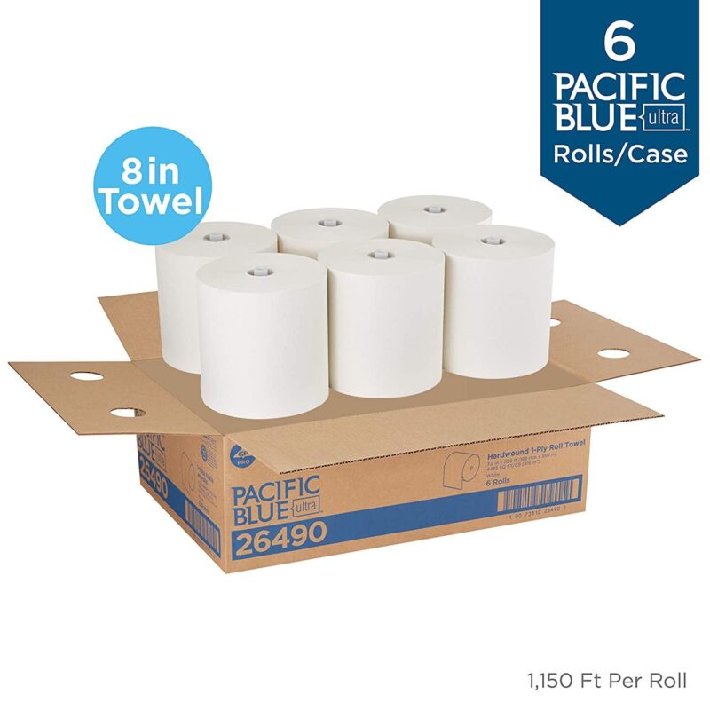 Pacific Blue Ultra Hardwound Paper Towels, 26490, White, 6 Count - Image 2