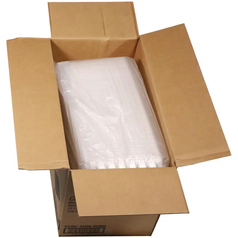 Pactiv ClearView MealMaster Chicken Barn, 13.3 x 8.4 x 4, Black/Clear, 105/Carton - Image 3